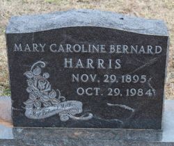 Mary Caroline <I>Bernard</I> Harris 