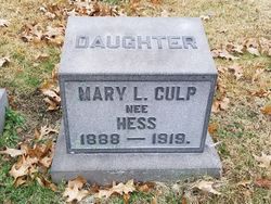 Mary Legard <I>Hess</I> Culp 