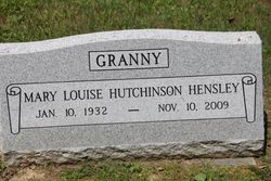 Mary Louise <I>Hutchinson</I> Hensley 