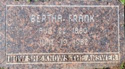 Bertha <I>Wyrick</I> Frank 