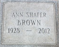 Ann <I>Shafer</I> Brown 