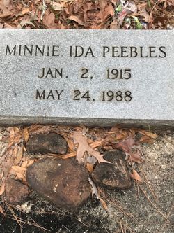 Minnie Ida Peebles 