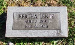 Bertha E. <I>Dametz</I> Lentz 