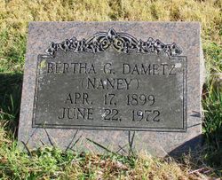 Bertha Gertrude “Nancy” <I>Moore</I> Dametz 