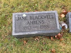 Jane Holmes <I>Blackwell</I> Ahrens 