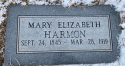 Mary Elizabeth <I>Black</I> Harmon 