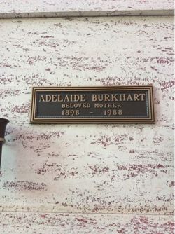Adelaide A <I>Prichard</I> Burkhart 
