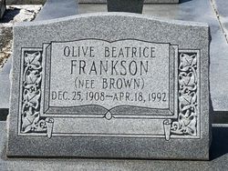Olive Beatrice <I>Brown</I> Frankson 