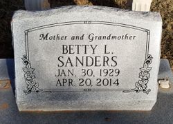 Betty Lee <I>Barnes</I> Sanders 