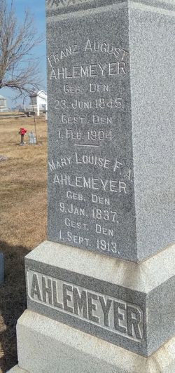 Mary Louise F. A. <I>Brinkmann</I> Ahlemeyer 