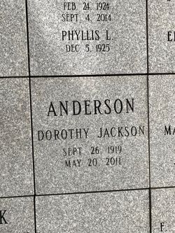Dorothy Clementine <I>Jackson</I> Anderson 