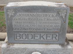 Rebecka <I>Borchers</I> Boedeker 