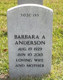Barbara Alice <I>Barraclough</I> Anderson 
