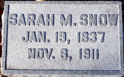 Sarah M <I>Johnson</I> Snow 