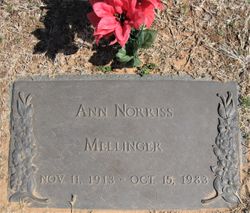 Ann Hester <I>Norriss</I> Mellinger 