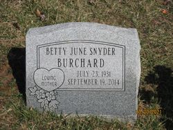 Betty June <I>Snyder</I> Burchard 