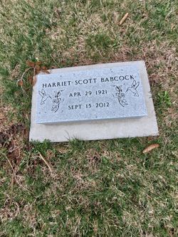 Harriet Ruth “Sissy” <I>Scott</I> Babcock 