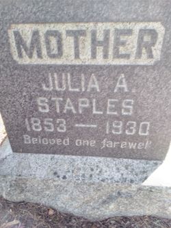 Julia Athelia <I>Batchelder</I> Staples 