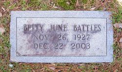 Betty June <I>Hayes</I> Battles 