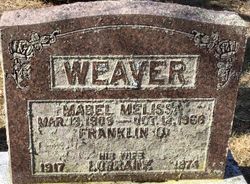 Mabel Melissa <I>Tucker</I> Weaver 