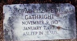 Opal Elizabeth Gathright 