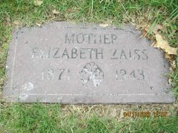 Elizabeth <I>Baas</I> Zaiss 