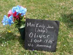 Mrs E Judge “AKA Emily Jane” <I>Hall</I> Oliver 