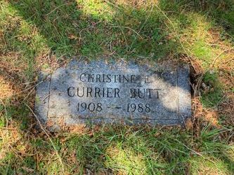 Christine E <I>Weaver</I> Currier Butt 