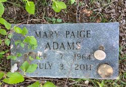 Dr Mary Paige <I>Paige</I> Adams 
