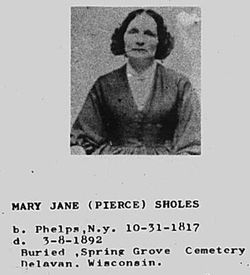 Mary Jane <I>Frederick</I> Sholes 