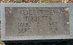 Alice Nancy <I>Wiley</I> Tibbetts 