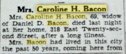 Caroline Hedrick <I>Crouch</I> Bacon 