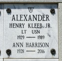 Lieut Henry Kleeb Alexander Jr.