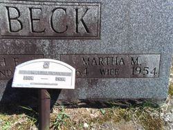 Martha Melinda “Matt” <I>Leigh</I> Beck 