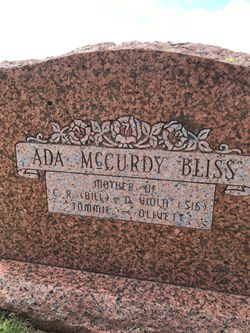 Ada Abilou “Abbie” <I>McCurdy</I> Bliss 