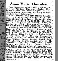 Anna Marie <I>Pratt</I> Thornton 