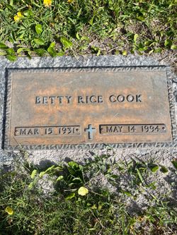 Betty Ann <I>Rice</I> Cook 