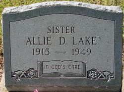 Allie Dora <I>Hudler</I> Lake 