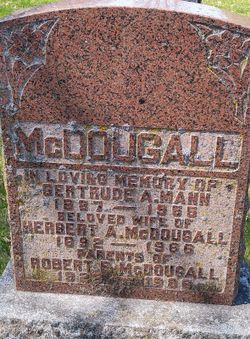 Gertrude Alice <I>Mann</I> McDougall 
