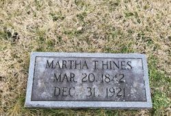 Martha Jane “Mattie” <I>Young</I> Hines 