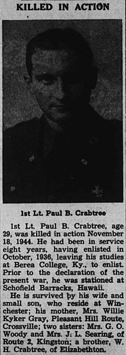 1LT Paul B Crabtree 