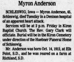 Myron N Anderson 