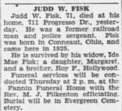 Judson William “Judd” Fisk 