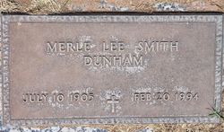 Merle Lee <I>Smith</I> Dunham 