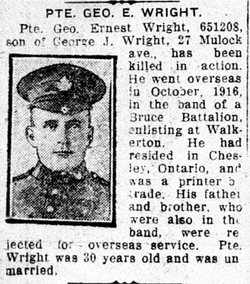 Private Ernest George Wright 