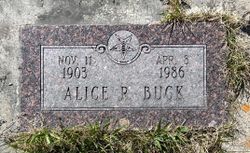Alice R <I>Crabtree</I> Buck 