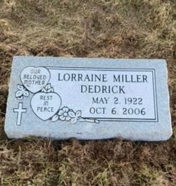 Lorraine <I>Miller</I> Dedrick 
