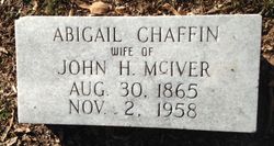 Abigail <I>Chaffin</I> McIver 