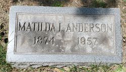 Matilda L <I>Lindahl</I> Anderson 