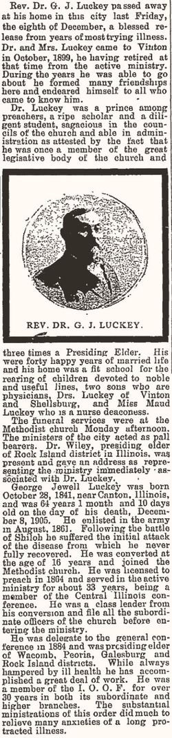 Rev George Jewell Luckey 